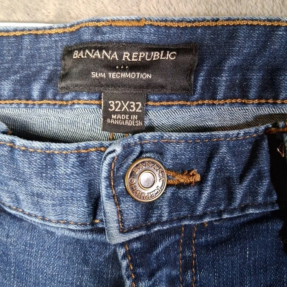 Banana Republic Slim Techmotion Jeans Mens 32x32 Stretchable‎ High Performance